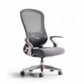 Mesh office chair with adjustable lumbar support and gray seat 50 x 60 x 100cm